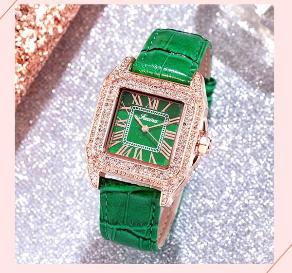 

модные женские повседневные часы montre de luxe с ремешком из алмазной стали, стильные минималистские кварцевые часы, дизайнер, Slivery;brown