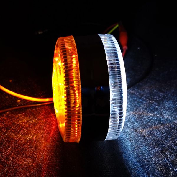 

beler 2pcs led double face 24v round side marker light truck cars tail light sturn signal lamp for 24v trucks trailers lorry
