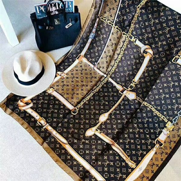 

women scarf silk floral print long brand scarves women letter thin design woman shawls size 180*90cm without box rt-11b, Blue;gray