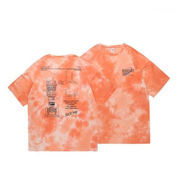 

rockets printed casual short sleeve summer fashion mens hiphop tie dye tshirts mens designer tshirts, White;black