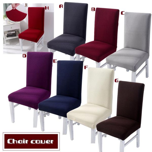 Plaid Polar Fleece Thickened Elastic Dining Chair Seat Covers Dust-proof Protect