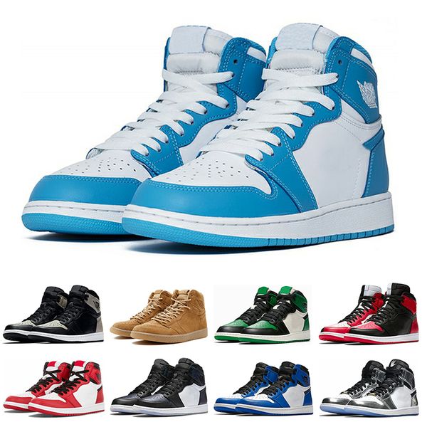 

1 1s mens basketball shoes bred toe pine green court purple chicago og game royal blue sports sneaker designer trainers size 7-11