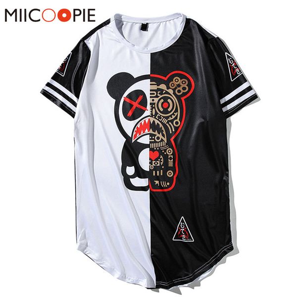 

streetwear fashion men women 3d hip-hop digital panda printed funny t shirts homme tees baseball jersey hipster tshirts xxl, White;black