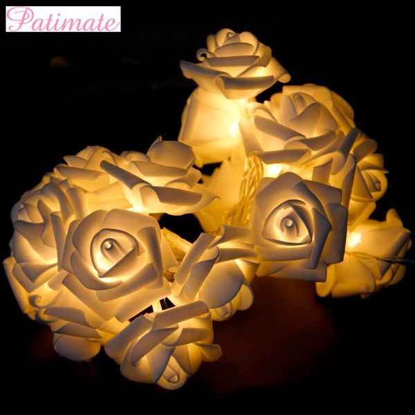 

2m rose led string lights battery fairy lights romantic wedding decoration light decor home birthday party supplies