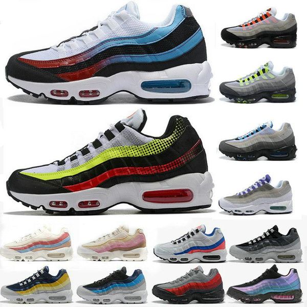 

2020 95s running shoes wmns qs plant rainbow neon laser fuchsia red orbit bred aqua triple black mens trainers women sports sneakers, White;red