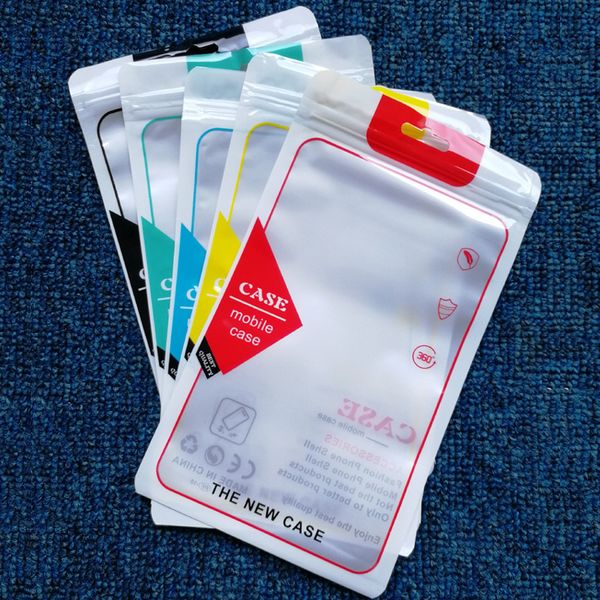 

12*21cm opp pvc poly bag zipper lock packing bag plastic opp retail packaging package pouch bag for phone case 5.5 inch