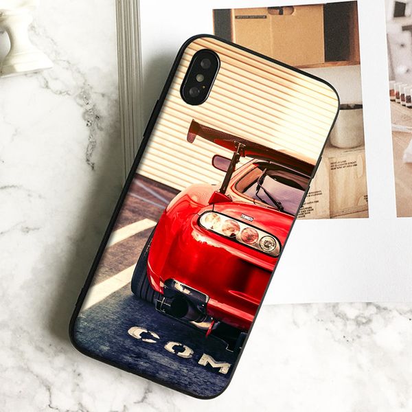 

fundas luxury red car art phone case for iphone 11 pro xs max xr 8 7 6s plus 5 se case soft black tpu silicone cover