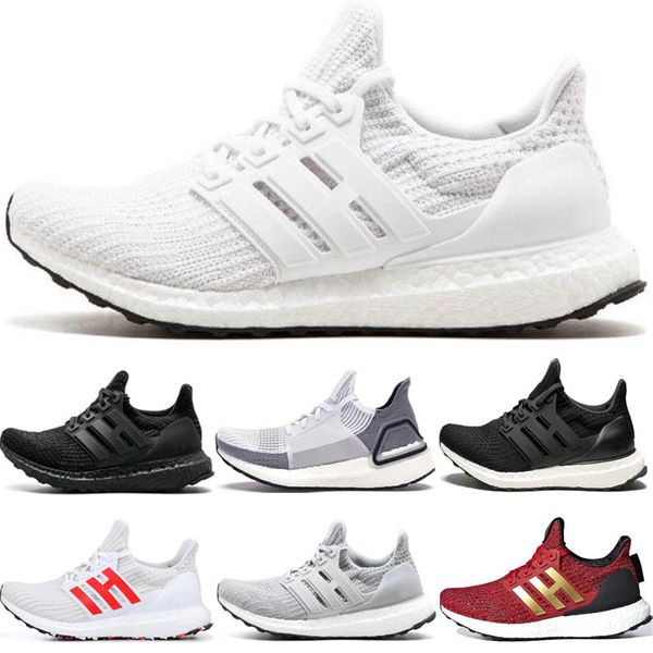 

2020 ультра подталкивание 4,0 3,0 ultraboost 19 мужская обувь run игра престолов oreo тройной черный белый мужчин женщин спортивные кроссовк, Black