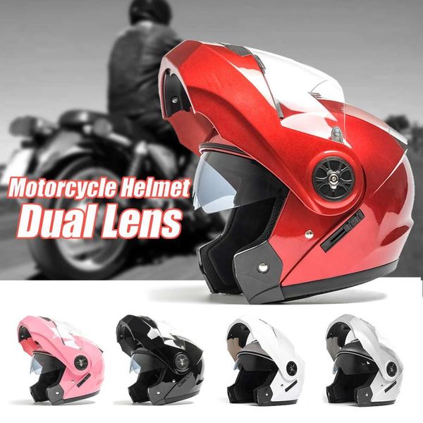 

flip up racing helmet modular double dual lens motorcycle helmet full face safe helmets for outdoor riding