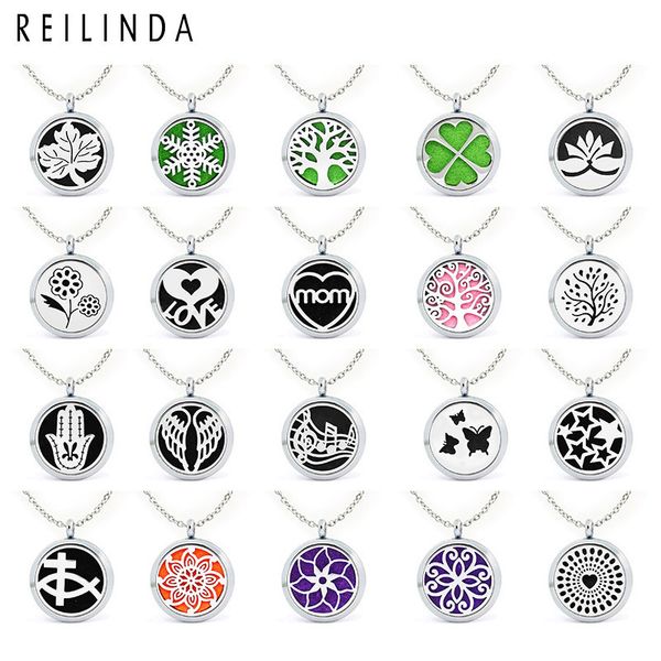 

mix style alloy essential oil locket wholesale 30mm aroma diffuser necklace jewelry, accept customization aj114-232, Silver