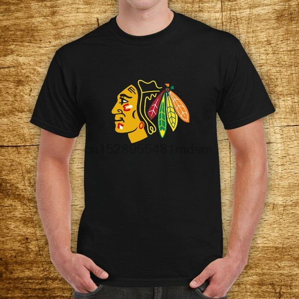 

blackhawk chicago the hockey team t-shirt s-5xl tee, White;black