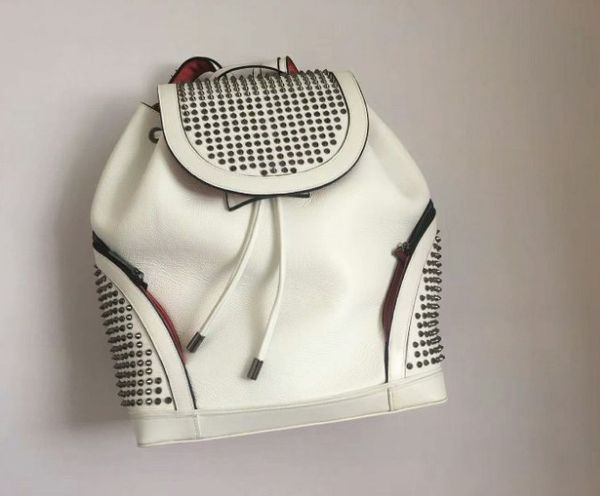 

rock and fashion style black designer women backpack fashio mens backpacks handbag travel bags black silver rivet