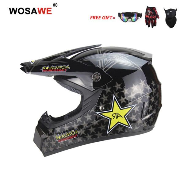 

wosawe motorcycle full helmet motocross off road racing dirt bike protective gear head protection full face helmets