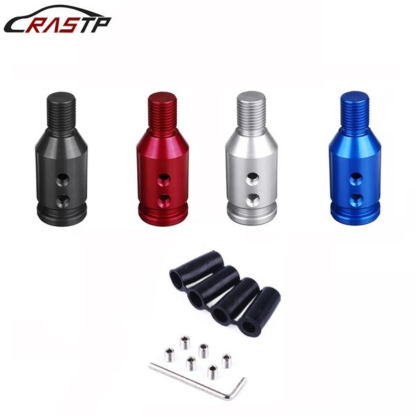 

rastp-jdm racing univeal aluminum shift knob adapter for non threaded shifter mini shifter m12x1.25mm/m10x1.5mm -sfn057