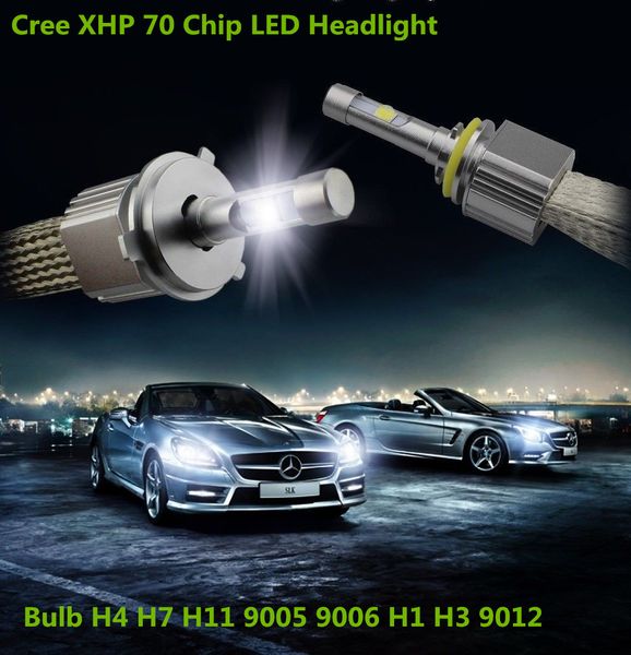 

6000k xhp-70 car canbus no error copper belt h4 h7 h8 h11 9005 9006 h1 h3 9012 led headlight kit cree xhp70 chip led 55w bulbs