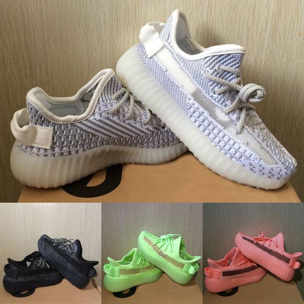 

kids shoes kanye west v2 running shoes reflective sneakers clay baby boy girl toddler trainer sneaker zebra black red