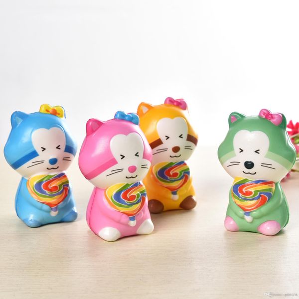 

gs candy cat squishy toy slow rising jumbo stress relieve dolls multicolor children squeeze toys kids decompression toys