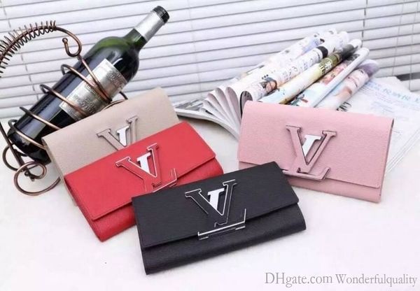 

2020 m61738 capucines wallet new wallet bag real leather purse clutch bags wallets purse mini clutches exotics evening chain belt bags fx0j