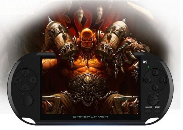 Videospielkonsole X9 Handheld-Game-Player für PSP Retro-Spiel 5,0 Zoll unterstützt TV-Ausgang mit MP3-Filmkamera Multimedia heißer Verkauf