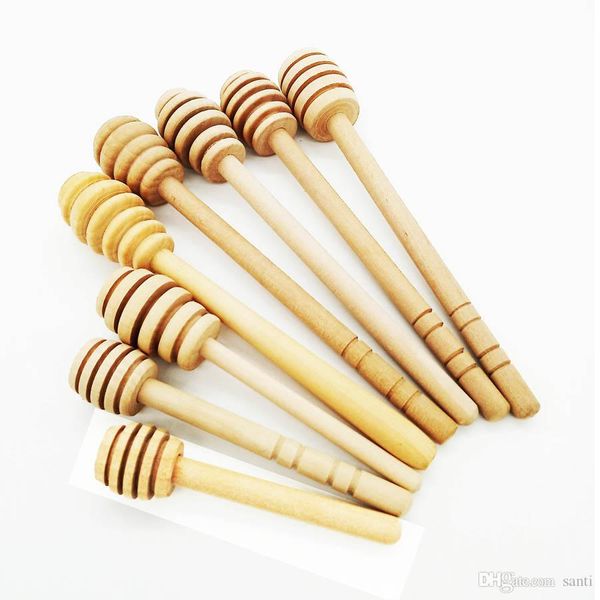 

8cm /10 cm /10.4cm long Mini Wooden Honey Stick Stirrer Honey Dippers Party Supply Spoon Stick Honey Jar Stick