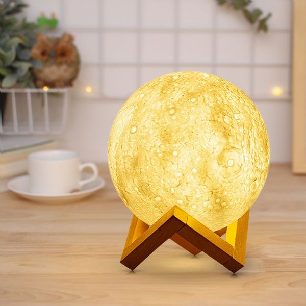 

usb rechargeable 3d moon lamp rgb led night light touch switch table lamp bedroom bookcase decor creative kids birthday gift