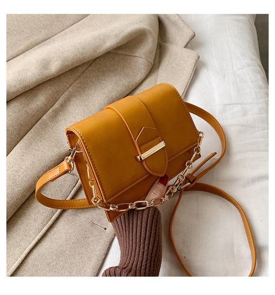 

pure color handbag small bag for women 2019 new fashion simple chain small square bag korean shoulder crossbody bolsa femini