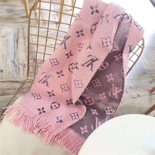 

men's and women's wool scarf shawl letter flower tassel design style fashion casual autumn and winter scarf, Blue;gray
