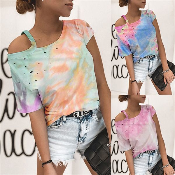 

goods shrimp skin solid color hanging shoulder hole made old printed short-sleeved t-shirt goods shrimp skin solid color hanging shoulde, White