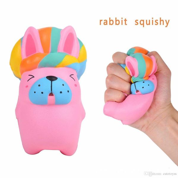 

good squishy toy 14cm moon fly horse mini kawaii decompression little rabbite cute soft toys gift 333