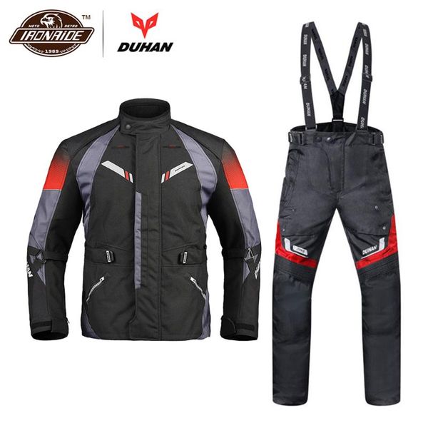 

duhan waterproof motorcycle jacket men chaqueta moto riding jacket motorcycle suit neck protector set with removeable linner