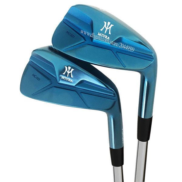 

new men golf clubs miura mc-501 irons set 4-9p blue golf irons stee shaft or graphite r or s flex shaft ing
