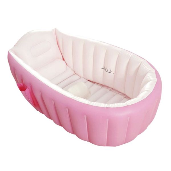

baby inflatable bathtub kids anti-slippery foldable travel shower basin tubs dxad