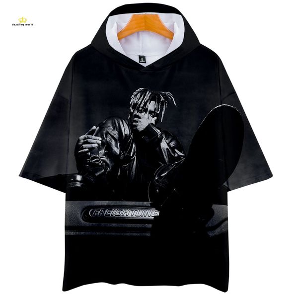 

сок wrld 3d толстовка короткого рукав мода хип-хоп рэпер толстовка мужчин coolbreathable личности толстовка припуск, Black