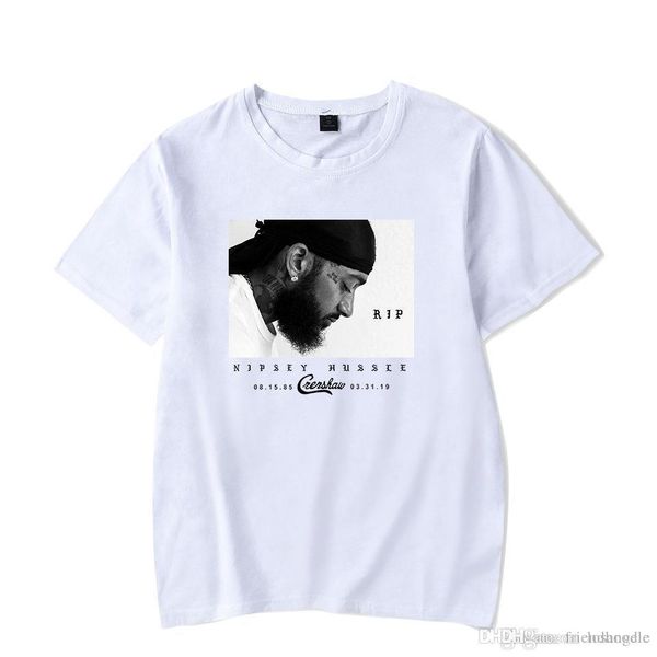 

nipsey hussle мужские tshirts рэпер printed коротким рукавом рубашки дизайнер tops памяти одежды mens повседневной одежды, White;black