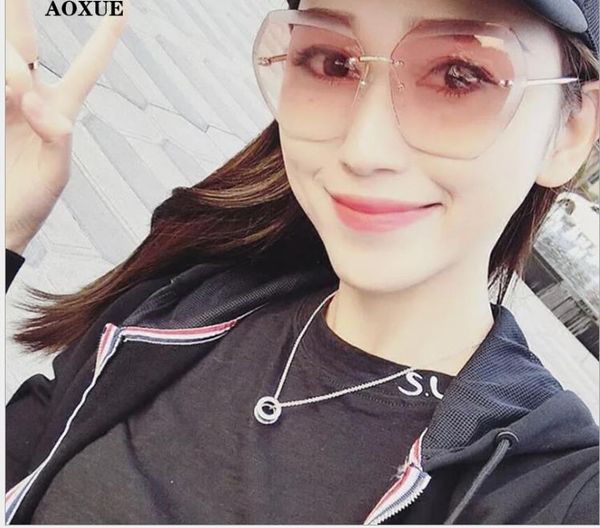 

ms. square trimmed water cube sunglasses polygonal europe and america fashion ocean lens sunglasses, White;black