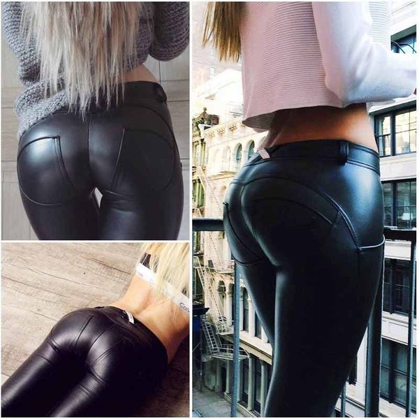 

3colors кожа pu с низкой талией леггинсы женщин сексуальный hip push up брюки legging jegging йога легинсы jeggings legins падения доставка, White;red