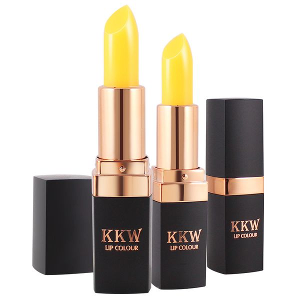 

2019 kkw moi turizing lip tick yellow cream temperature change color lip tick waterproof long la ting jelly lip tick tattoo yan035