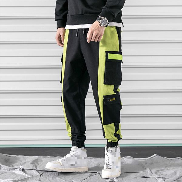 

MarchWind Brand Designer Spring Streetwear Joggers Men Spliced Pockets Man Trousers Patchwork Design Mens Jogger Pants