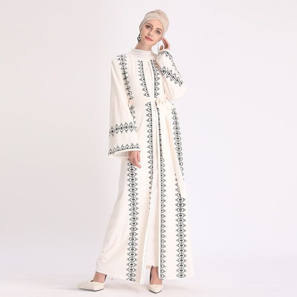 

ramadan eid mubarak kimono cardigan abaya turkey hijab muslim dress islamic clothing for women dubai kaftan robe ropa mujer 2020, Red