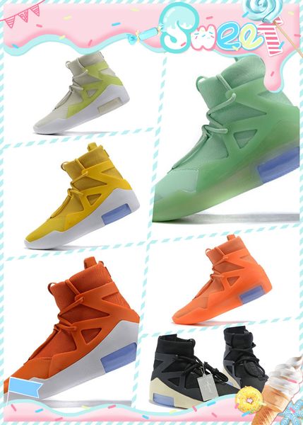 

2019 fear of god frosted spruce orange pulse light bone black designer shoes fashion fog boots cushion outdoor sports shoes size 7-12 wit