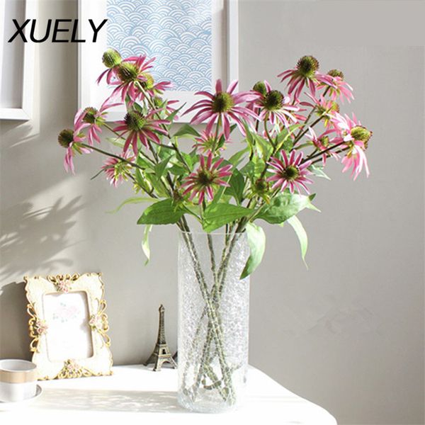 

5 heads a bouquet artificial flowers silk chrysanthemum indoor home decoration wedding christmas valentine's day fake flowers