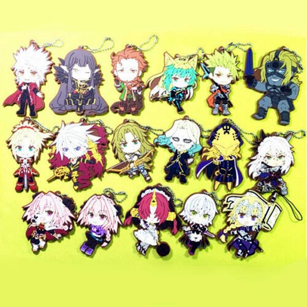 

fgo fate/grand order apocrypha astolfo jeanne d'arc rubber keychain strap wallet phone mobile chain, Silver