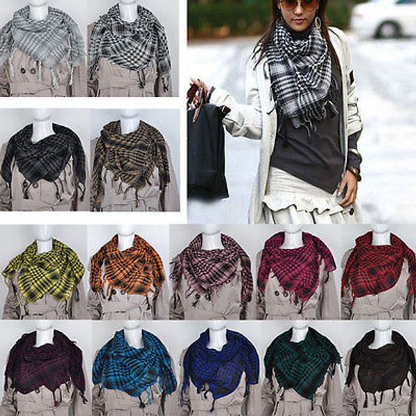 

fashion women arab shemagh keffiyeh palestine scarf shawl kafiya 13 colors
