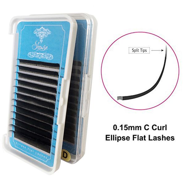

flat ellipse natural light individual mink ligher volume looking ellipse soft silk lashes matte flat lashes