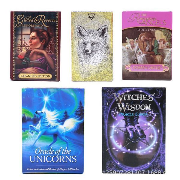 

2019 new styles english oracle cards 101*74mm unicorns lenormand witches animal spirit tarot cards deskgame toys l505
