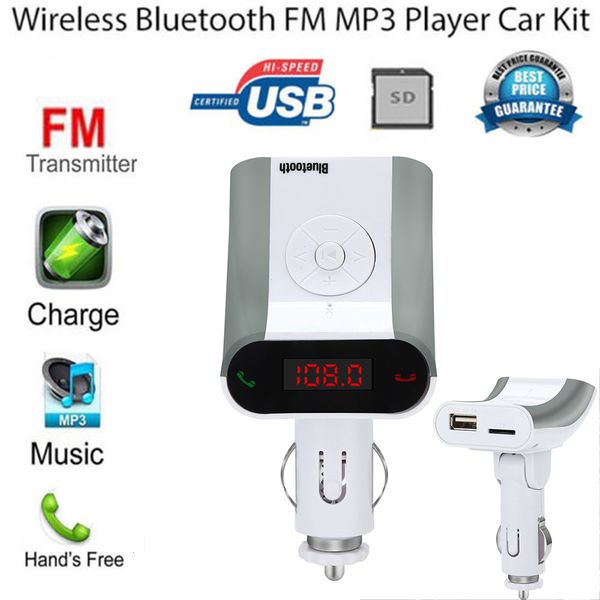 

wireless bluetooth lcd mp3 player car kit sd mmc usb fm transmitter modulator for dropshipping or wholesale