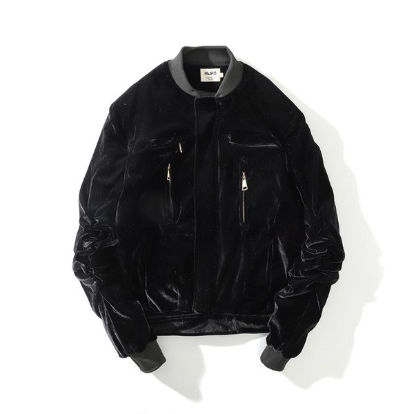 

мђжин harajuku velvet bomber jacket men пѬиве street pilot ma 1 jacket punk rock streetwear outwear дл мђжин, Black;brown