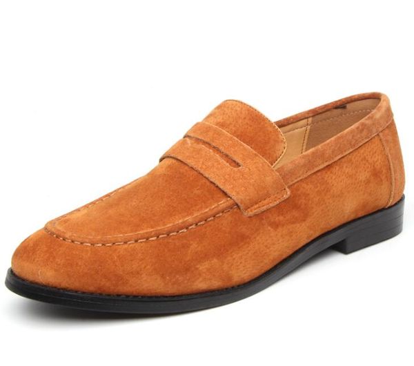 Vendita calda - abito scamosciato prevalente da uomo slip-on scarpe comode maschili Matrimonio Ritorno a casa Prom Scarpe da sera formale per uomo us6.5-10 cx612