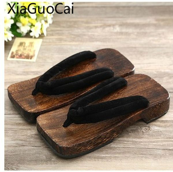 

summer men's sandals light and comfortable wooden male flip flops raft casual flip-flops slippers for men indoor shoes, Black
