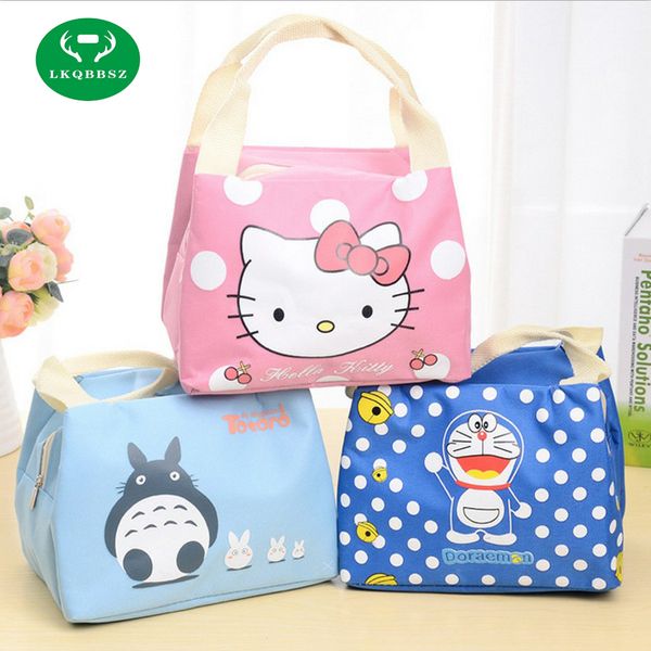 

lkqbbsz cartoon portable insulation lapbag of ice packs waterproof student lunch box bag with rice for lunch